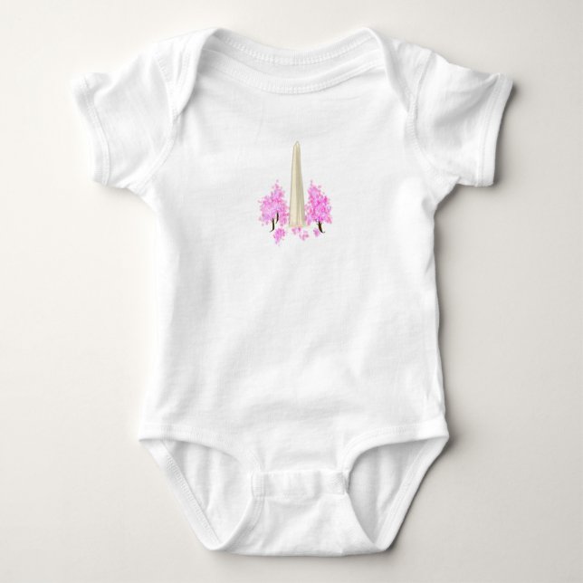 Body Para Bebê Washington, DC Cherry Blossom Hoodie (Frente)