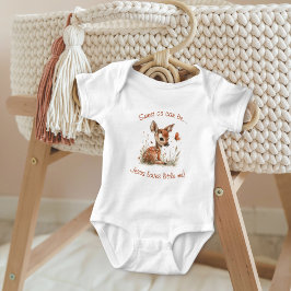 Body Para Bebê Watercolor Baby Deer Jesus ama biquetê