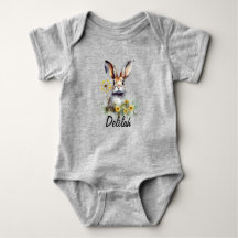 Watercolor Bunny Dandelion Baby Jersey