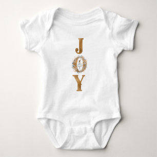 Body Para Bebê Watercolor Christmas Joy Nutcracker Ballerina