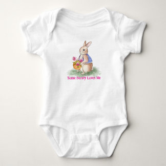 Body Para Bebê Watercolor Easter Bunny