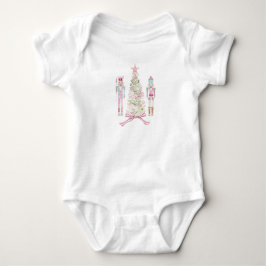 Body Para Bebê Watercolor Elegant Nutcracker ballet pink CT-Shirt