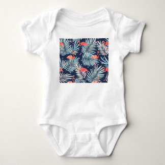 Body Para Bebê Watercolor Flamingo: Elegância Tropical Rosa.