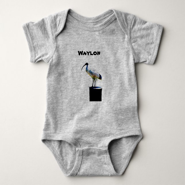 Body Para Bebê Waylon Name Com Frango Caixa, Bebê De Roupa (Frente)