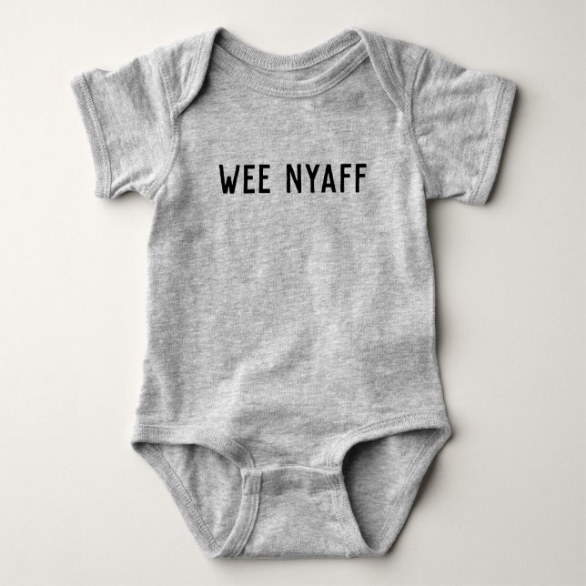 Body Para Bebê Wee Nyaff Scottish Say (Frente)