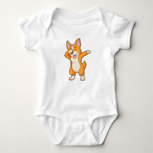 Body Para Bebê Welsh Corgi no Hip Hop Dance Dab