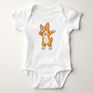 Body Para Bebê Welsh Corgi no Hip Hop Dance Dab