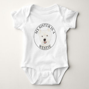 Body Para Bebê West Highland Terrier Westie Big Sister