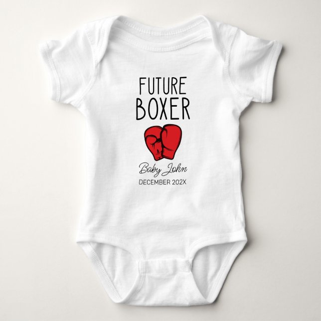 Body Para Bebê Western Boxer - Futuro Boxer - Pugilismo (Frente)