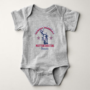 Body Para Bebê Western Rodeo Cowboy Academy Mutton Busting Kids