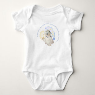 Body Para Bebê Westie Azul Boanoite com Vela
