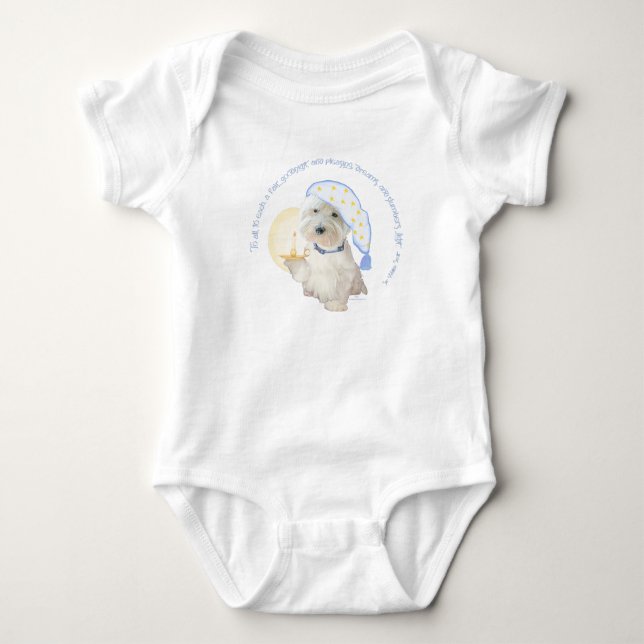 Body Para Bebê Westie Azul Boanoite com Vela (Frente)