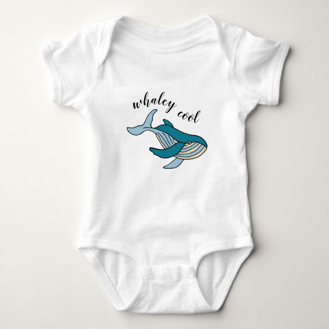 Body Para Bebê Whaley Legal Kids Ocean Whale (Frente)