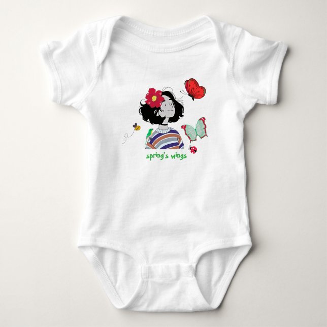 Body Para Bebê Where Spring Meets Me (Frente)