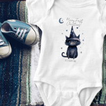 Whimcolor Watercolor Black Cat Blue Natal