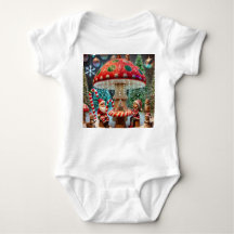 Whimsby Christmas Mushroom Baby Jersey