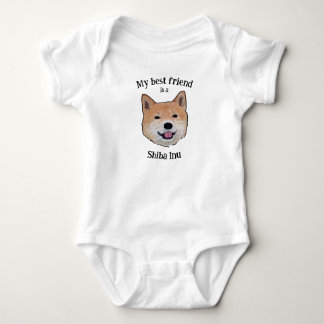 Body Para Bebê Whimsical My Best Friend Is A Shiba Inu Dog 