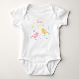 Body Para Bebê Whimsical Scandi Birds Cute Personalized