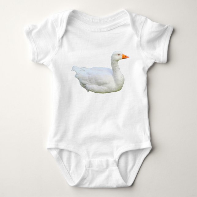 Body Para Bebê White Emden Goose Baby Bodface (Frente)