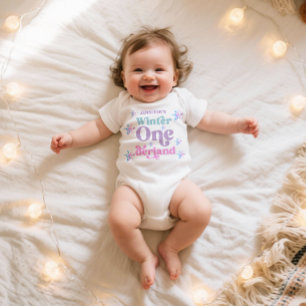Body Para Bebê Winter Onederland Snowflakes Girl Snow Birday