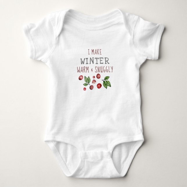 Body Para Bebê Winter Snuggly Baby Bodysuit (Frente)