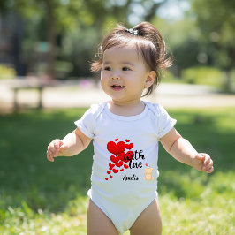 Body Para Bebê With Love Personalized Baby Bodysuit