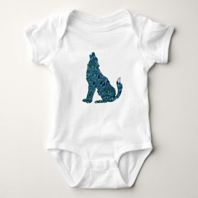 Body Para Bebê Wolf Drawing Jersey Bodycase (Frente)