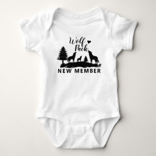 Body Para Bebê Wolf Pack Novo Membro