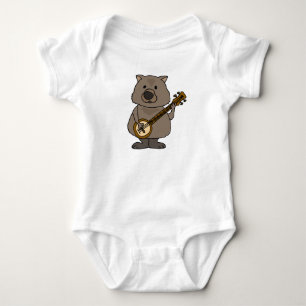 Body Para Bebê Wombat engraçado que joga desenhos animados do