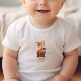 Body Para Bebê Woodland Autumn Baby Fox Personalizada