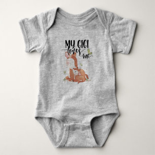Body Para Bebê Woodland Deer Doe and Baby Fawn My Gigi Me ama