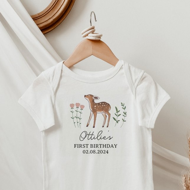 Body Para Bebê Woodland Fawn Flowday (Criador carregado)