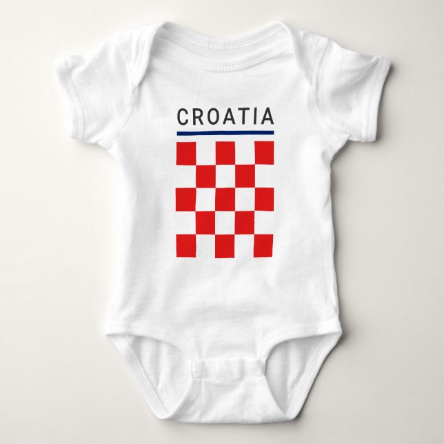 Body Para Bebê Xadrez Croata (Frente)