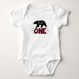 Body Para Bebê Xadrez de Bodysuit de um urso de floresta