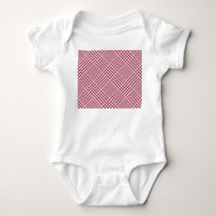 Body Para Bebê Xadrez de Glen Branco Vermelho: Tartan Torcido