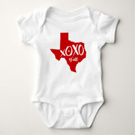 Body Para Bebê XOXO, Y'all - Red Texas State Shape