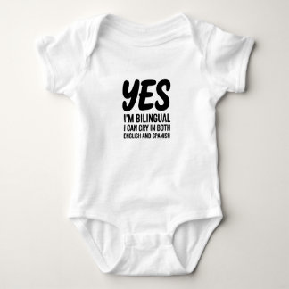 Body Para Bebê YES I'M BILINGUAL Infant Bodysuit Spanish/English