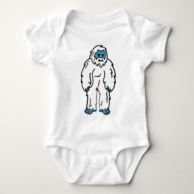 Body Para Bebê Yeti Feroz - Fera Mítica do Ártico (Frente)