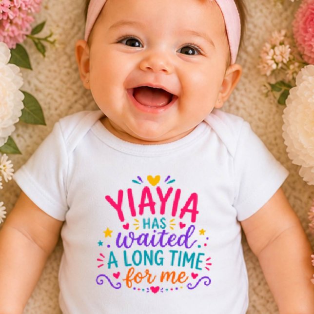 Body Para Bebê Yiayia Esperou Bodysuit Colorido para Bebê (Criador carregado)