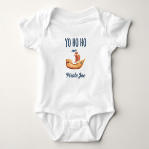 Body Para Bebê Yo Ho Ho Personalizado Navio Pirata