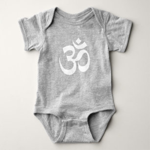 Body Para Bebê Yoga, Ícone Om Aum, Símbolo Hinduísmo Ohm, mant