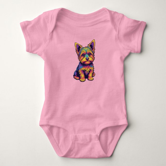 Body Para Bebê Yorkie Fofo (Frente)