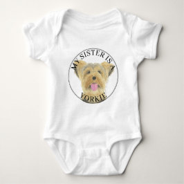 Body Para Bebê Yorkie Yorkshire Terrier Big Sister
