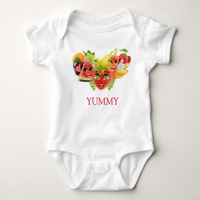 Body Para Bebê Yummy Fruta (Frente)