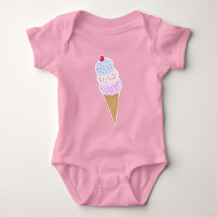 Body Para Bebê Yummy Icecream Cone Baby Jersey