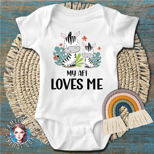 Body Para Bebê Zebra Meu Afi Me Ama (Criador carregado)