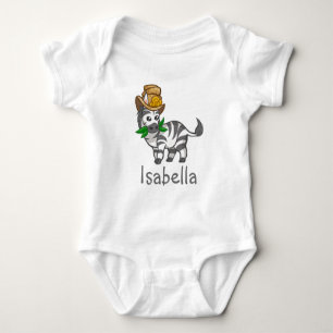 Body Para Bebê Zebra Zebra, Cueca Engraçada, Folha, Nome