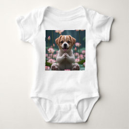 Body Para Bebê Zen Puppy on Lotus - Baby Bodydress