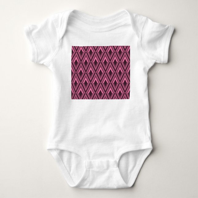 Body Para Bebê Zig Zag Geométrico Étnica Sem Costura (Frente)
