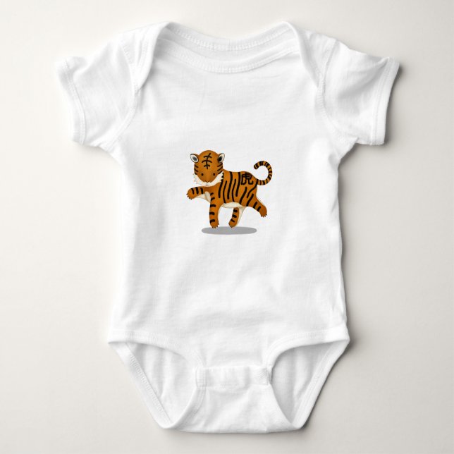 Body Para Bebê Zodiac Tigre Chinês (Frente)